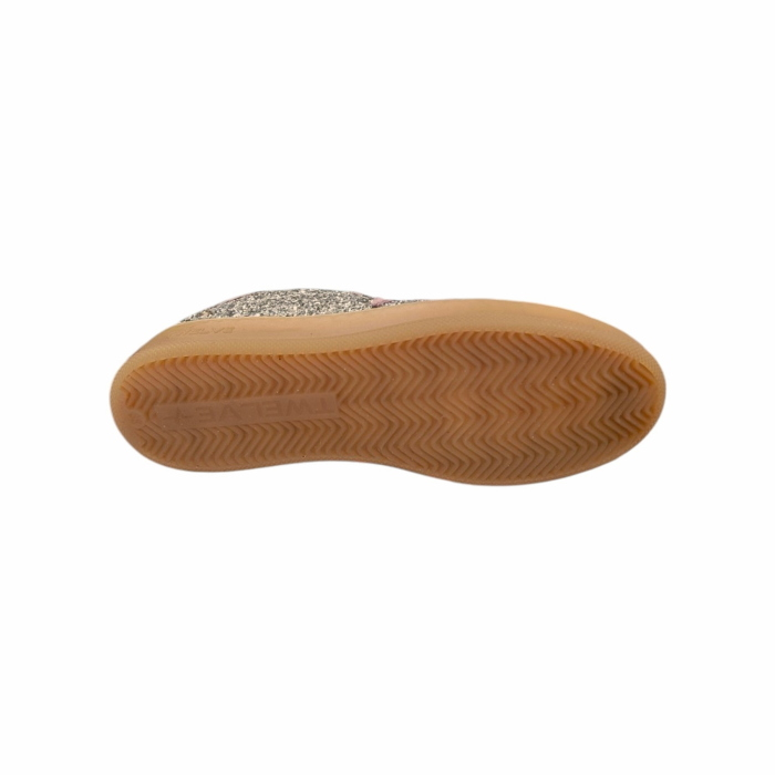Sneakers donna TWELVE classic artigianali con strass suola caucciù plantare memory