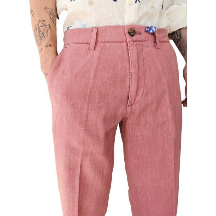 Pantalone uomo IMPERIAL regular fit chino in misto ramiè(fibra naturale)/cotone