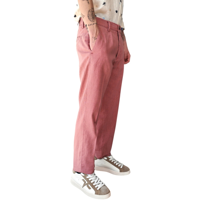 Pantalone uomo IMPERIAL regular fit chino in misto ramiè(fibra naturale)/cotone