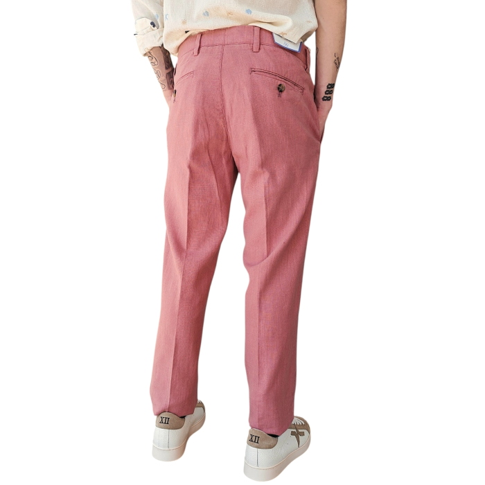 Pantalone uomo IMPERIAL regular fit chino in misto ramiè(fibra naturale)/cotone