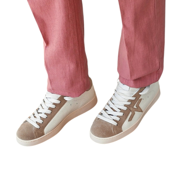 Pantalone uomo IMPERIAL regular fit chino in misto ramiè(fibra naturale)/cotone