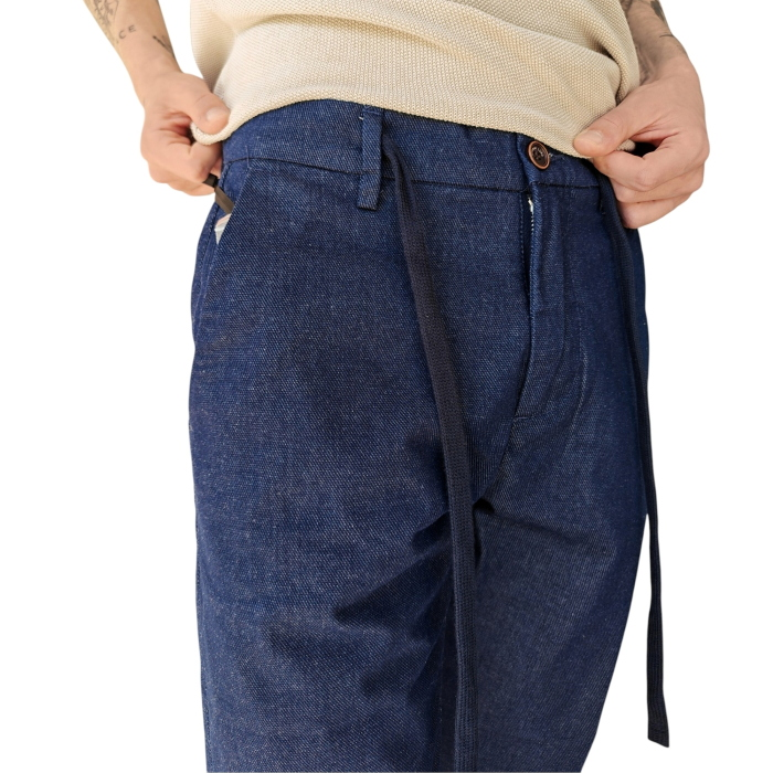 Pantalone uomo GIANNI LUPO slim fit misto cotone effetto jeans con coulisse