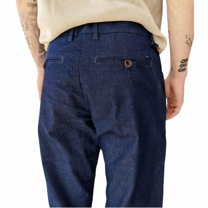 Pantalone uomo GIANNI LUPO slim fit misto cotone effetto jeans con coulisse