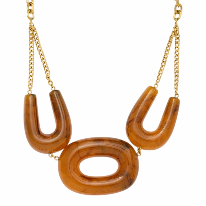 Collana donna NALI' modello Dallas con pendenti in resina e catenina regolabile