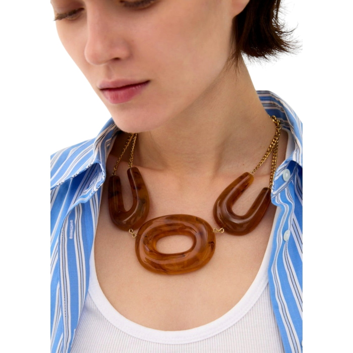 Collana donna NALI' modello Dallas con pendenti in resina e catenina regolabile