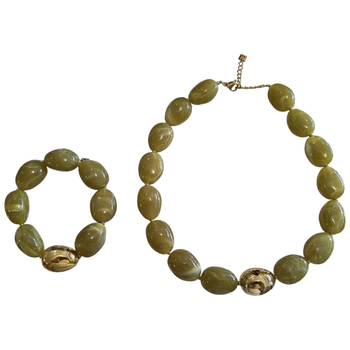 Collana donna NALI' mod. Chiara con elementi a sfera in resina e dettagli dorati