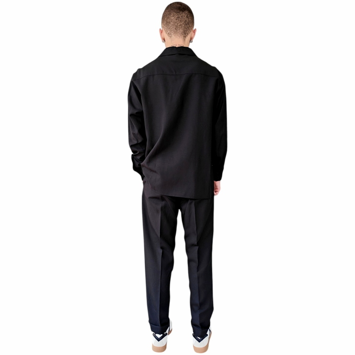  Completo uomo BERNA misto lino overshirt scollo V pantalone regular con coulisse