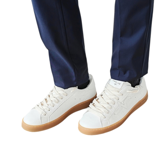 Pantalone uomo IMPERIAL slim fit chino in cotone lucido con coulisse in vita