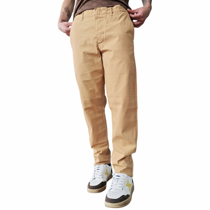 Pantalone uomo BERNA misto cotone/lino slim fit modello Chinos