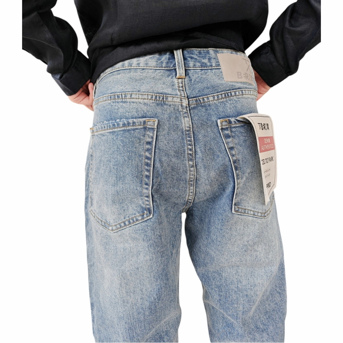 Jeans uomo BERNA cropped modello 5 tasche lavaggio medio