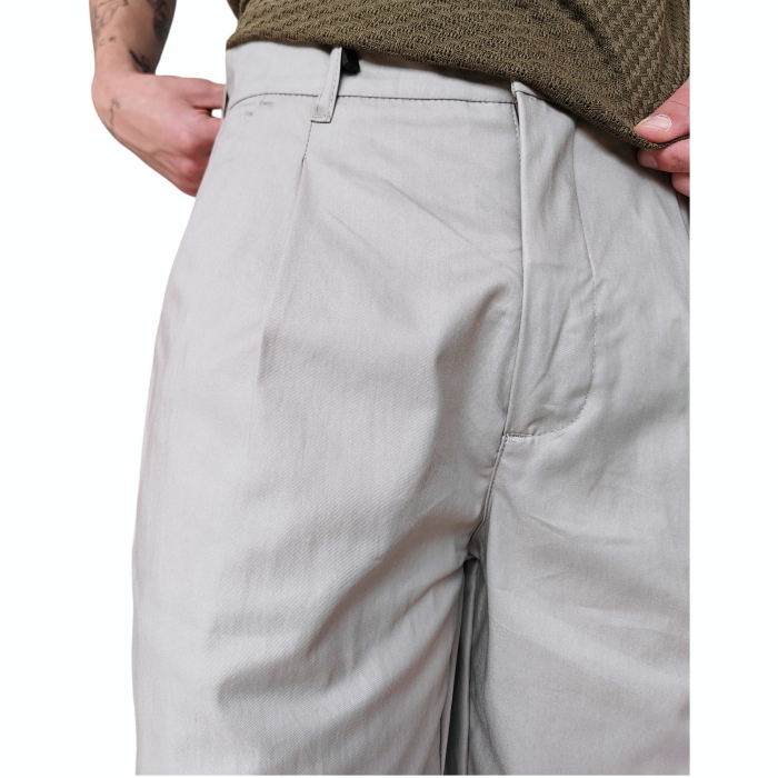 Pantalone uomo GIANNI LUPO sartoriale misto cotone effetto raso slim fit con pinces