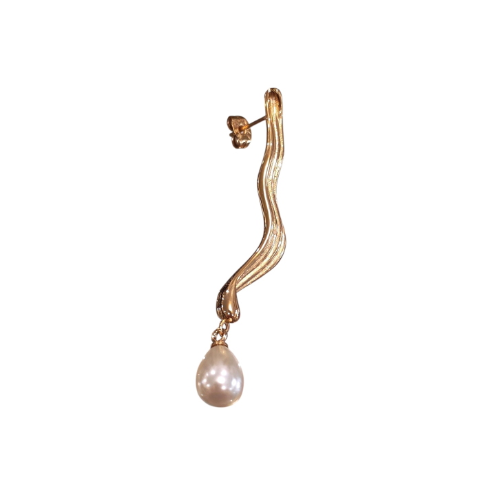 Orecchini donna BERNA in acciaio inox con pendente perla