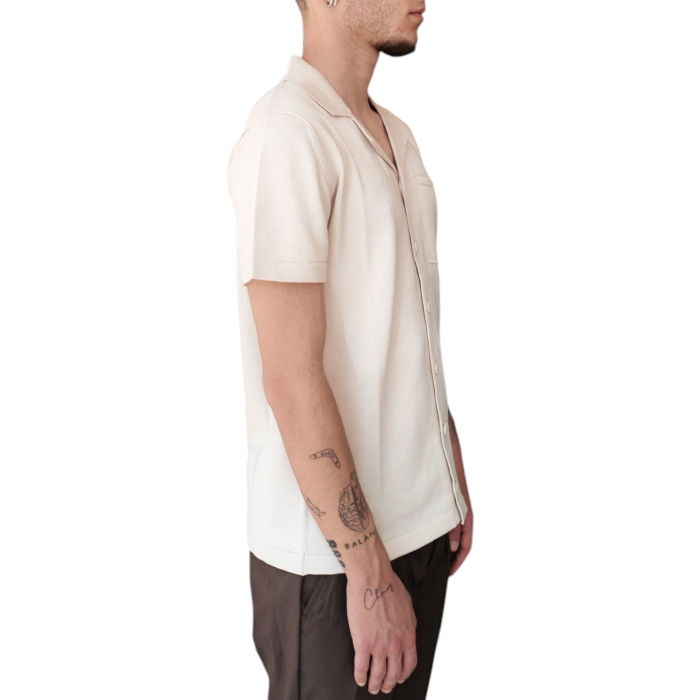 Polo camicia uomo IMPERIAL in maglina 100% cotone con bottoni scollo V