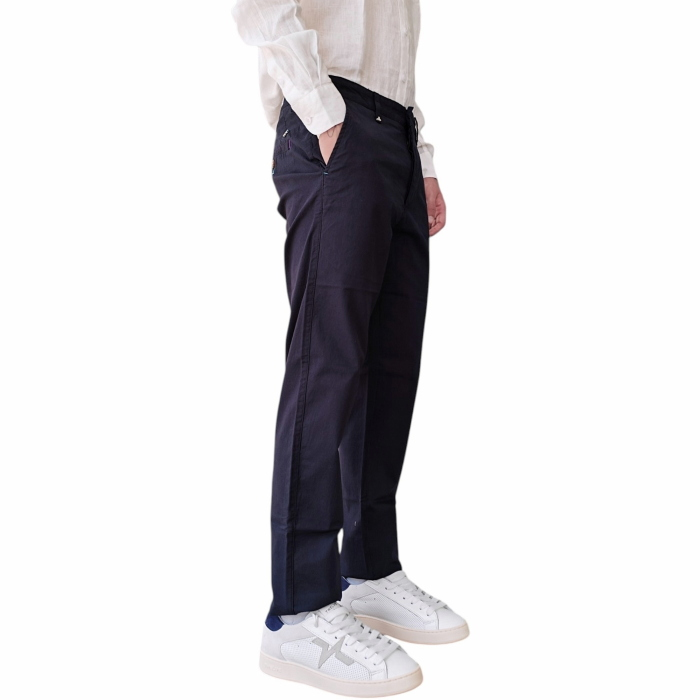 Pantalone uomo BERNA misto cotone/lino slim fit modello Chinos
