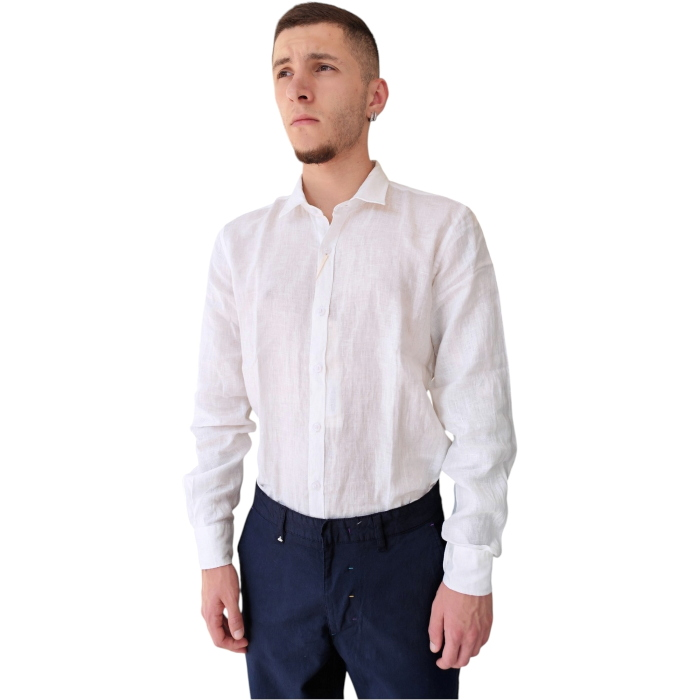 Camicia uomo GIANNI LUPO 100% lino regular fit collo classico