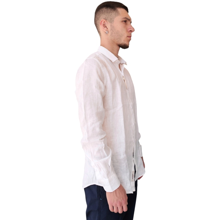 Camicia uomo GIANNI LUPO 100% lino regular fit collo classico