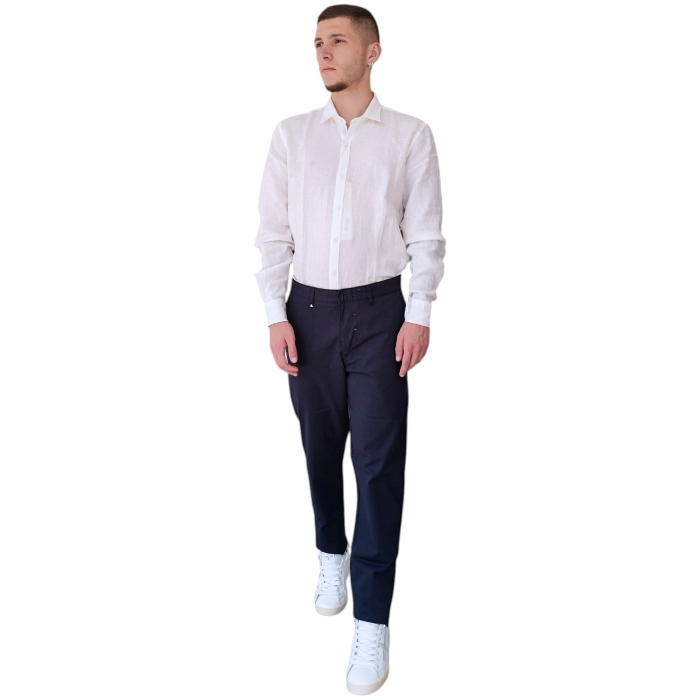 Camicia uomo GIANNI LUPO 100% lino regular fit collo classico
