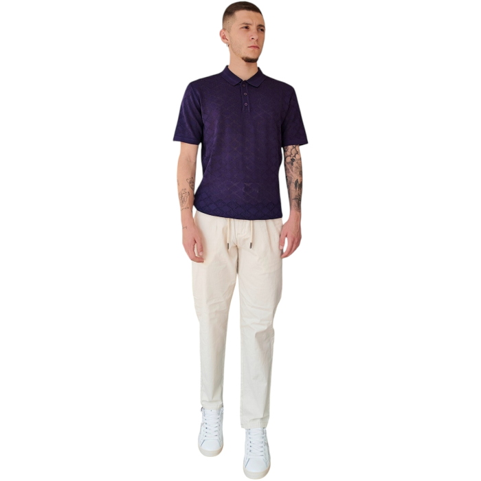 Pantalaccio uomo BERNA misto lino/cotone slim fit modello chinos
