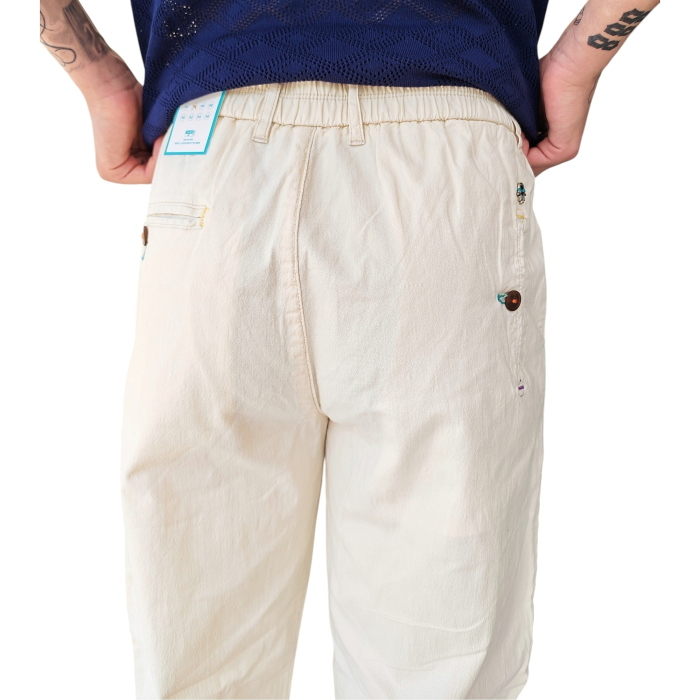 Pantalaccio uomo BERNA misto lino/cotone slim fit modello chinos