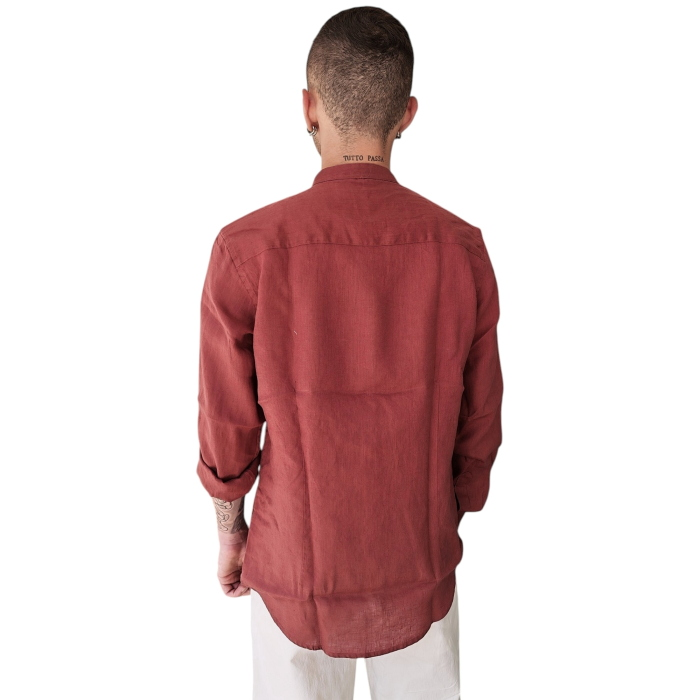   Camicia uomo GIANNI LUPO 100% lino regular fit collo Koreano