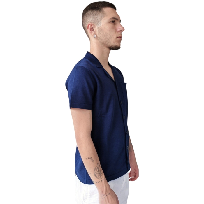 Polo camicia uomo IMPERIAL in maglina 100% cotone con bottoni scollo V