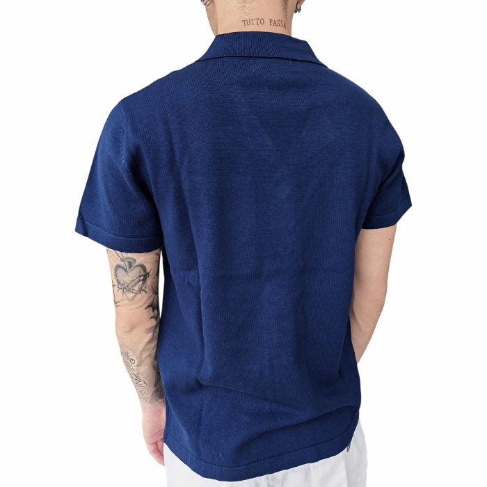Polo camicia uomo IMPERIAL in maglina 100% cotone con bottoni scollo V