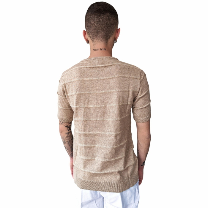 T-shirt uomo IMPERIAL 100% cotone in maglina con righe a rilievo