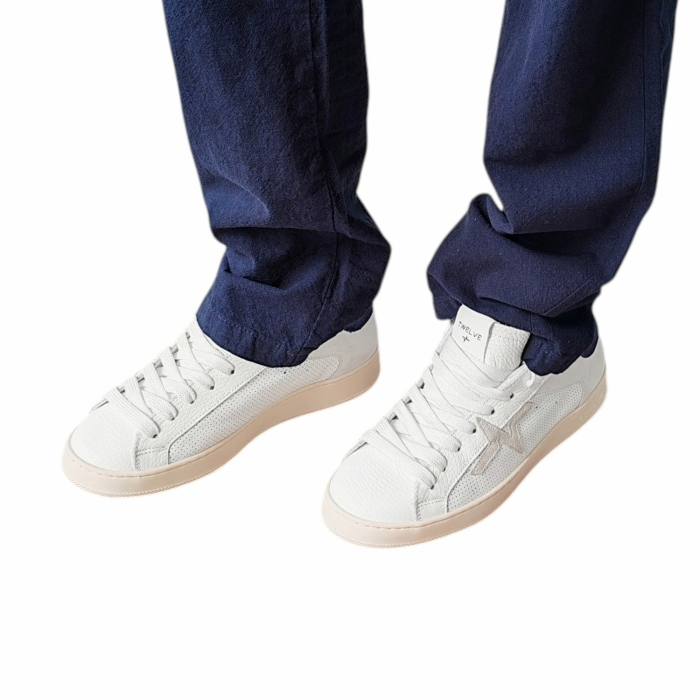 Pantalone uomo IMPERIAL 100% cotone effetto lino regular-fit con coulisse