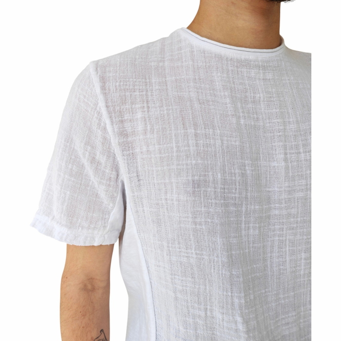 T-shirt uomo IMPERIAL 100% cotone effetto lino girocollo rotolino