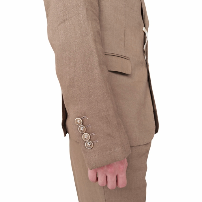 Abito uomo GIANNI LUPO 100% lino giacca monopetto pantalone regular con pence