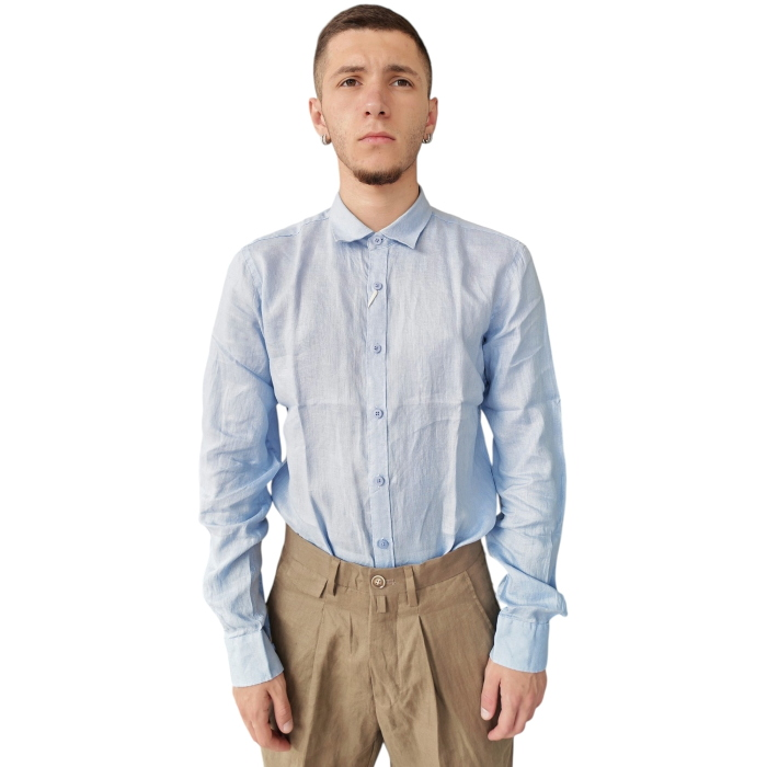 Camicia uomo GIANNI LUPO 100% lino regular fit collo classico