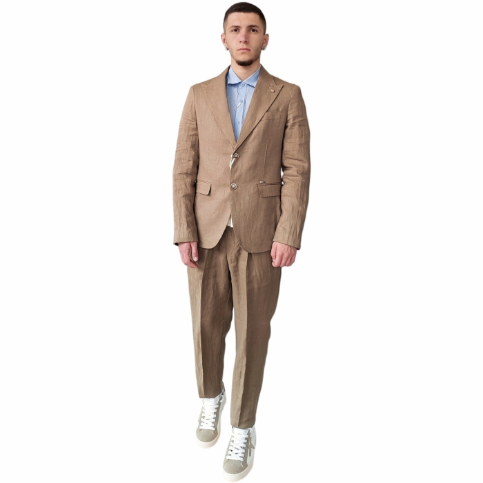 Camicia uomo GIANNI LUPO 100% lino regular fit collo classico