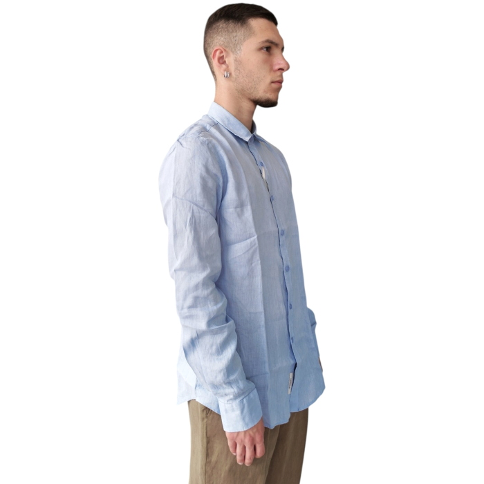 Camicia uomo GIANNI LUPO 100% lino regular fit collo classico