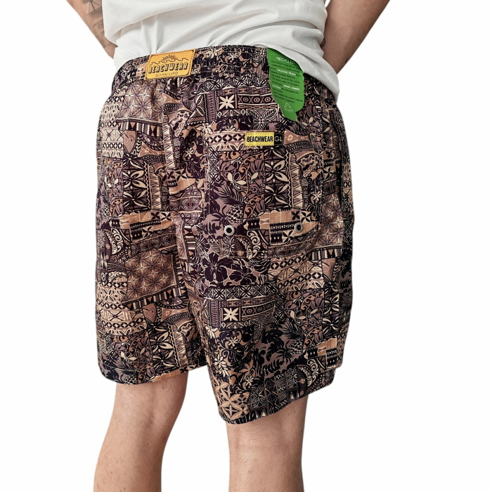 Costume e pochette uomo GIANNI LUPO boxer fantasia in tessuto impermeabile riciclato