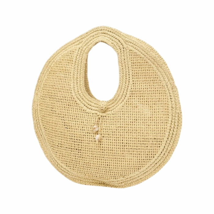 Borsa donna NALI' mod. Jackie rotonda a spalla in carta paglia