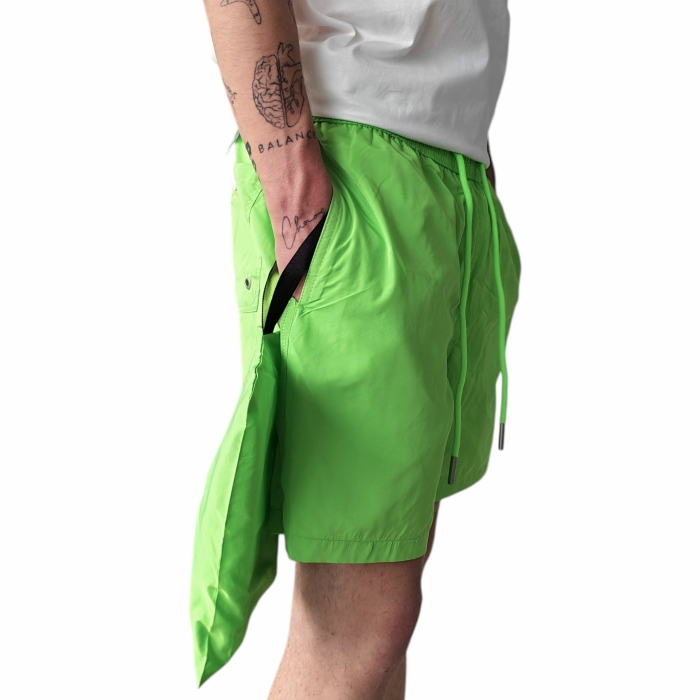 Costume e pochette uomo GIANNI LUPO boxer tinta unita in tessuto impermeabile riciclato