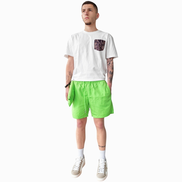 Costume e pochette uomo GIANNI LUPO boxer tinta unita in tessuto impermeabile riciclato