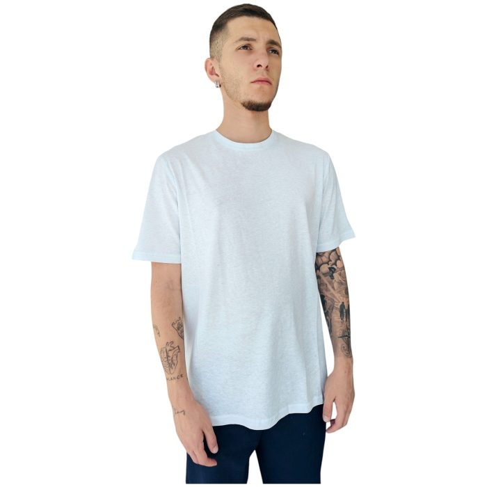 T-shirt uomo IMPERIAL misto cotone/lino girocollo tinta unita