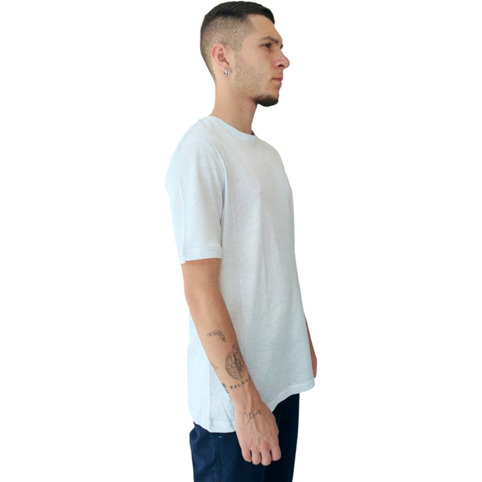 T-shirt uomo IMPERIAL misto cotone/lino girocollo tinta unita