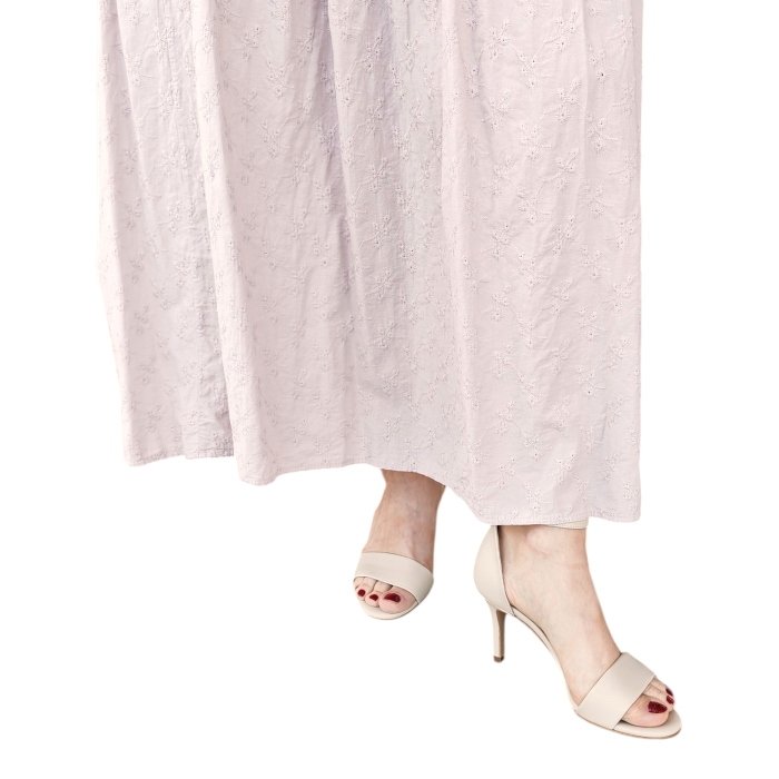 Abito donna 22.01 100% cotone con patchwork bretelline e ricami