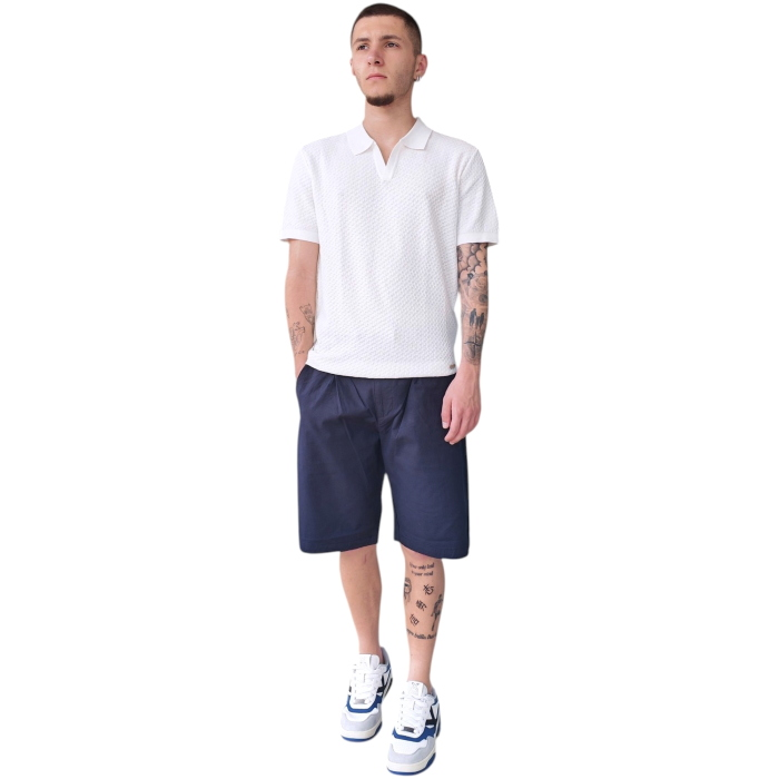 Polo uomo GIANNI LUPO misto viscosa collo Derby texture a rilievo