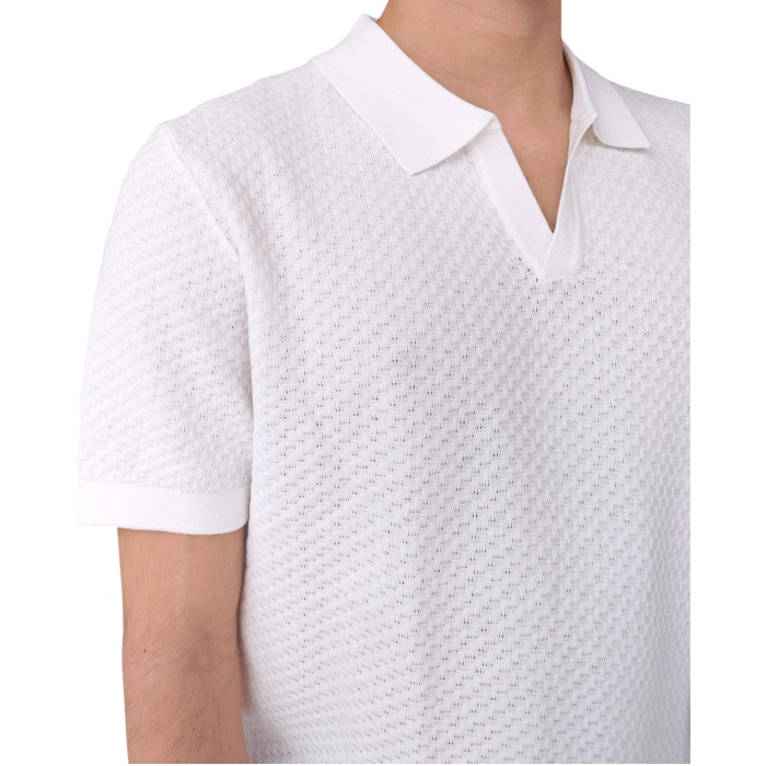 Polo uomo GIANNI LUPO misto viscosa collo Derby texture a rilievo