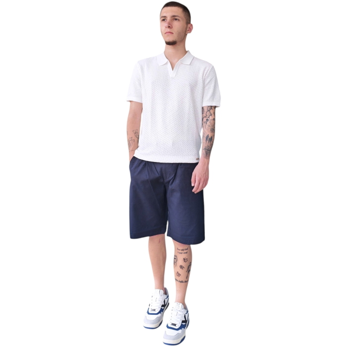 Polo uomo GIANNI LUPO misto viscosa collo Derby texture a rilievo