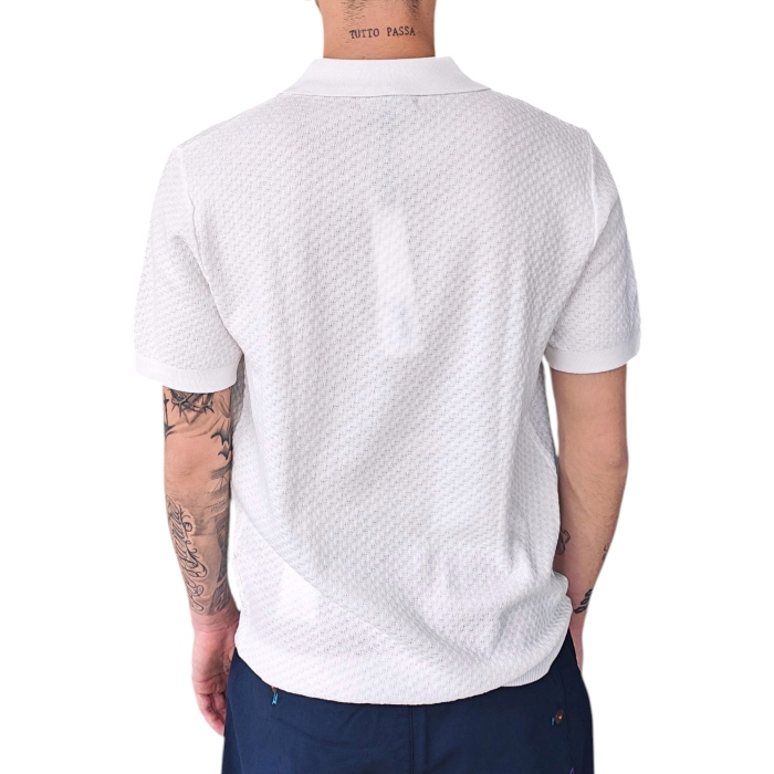 Polo uomo GIANNI LUPO misto viscosa collo Derby texture a rilievo