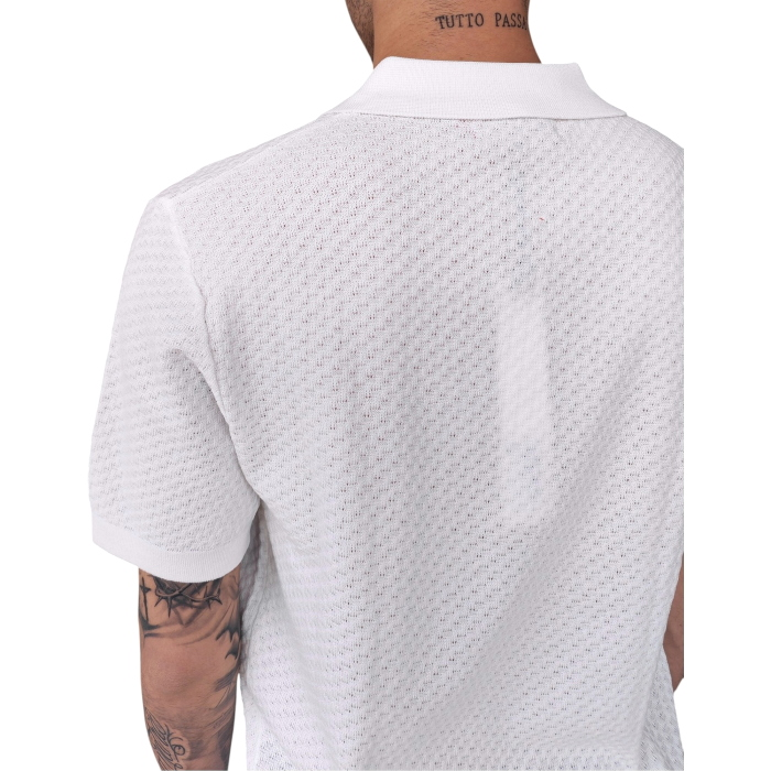 Polo uomo GIANNI LUPO misto viscosa collo Derby texture a rilievo