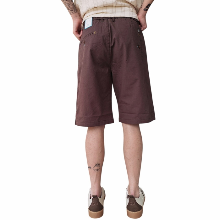 Bermuda uomo BERNA misto cotone/lino con coulisse e pinces