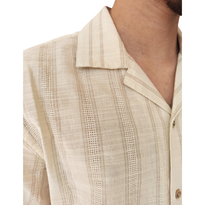 Camicia uomo IMPERIAL misto lino/cotone mancia corta tasca frontale