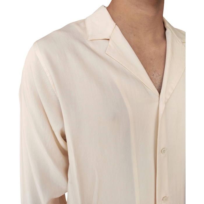 Completo uomo BERNA 100% tencel camicia scollo V pantalaccio con pence