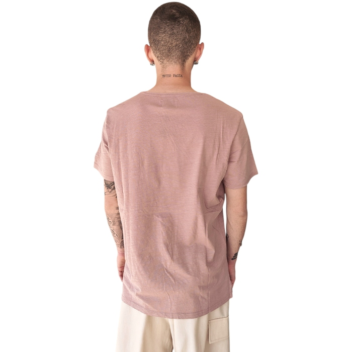 T-shirt uomo BERNA 100% cotone fiammato regular fit con taschino a filo