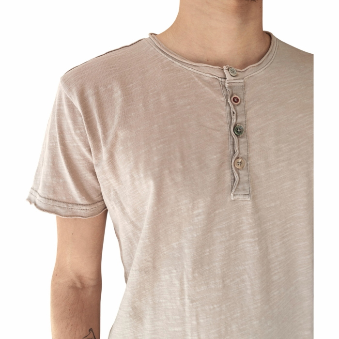T-shirt uomo IMPERIAL 100% cotone modello serafino con bottoni